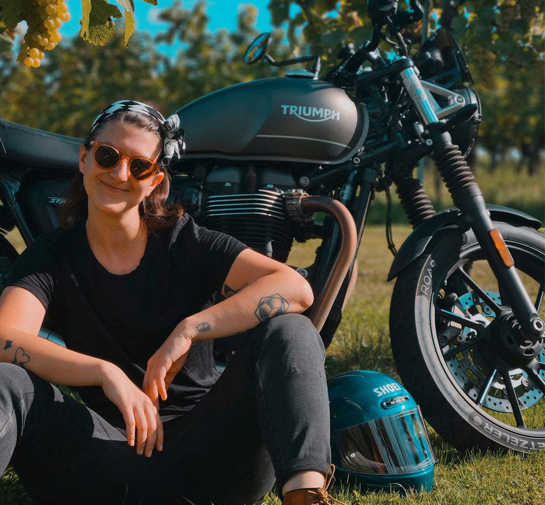 lena bartalszky triumph motorcycle