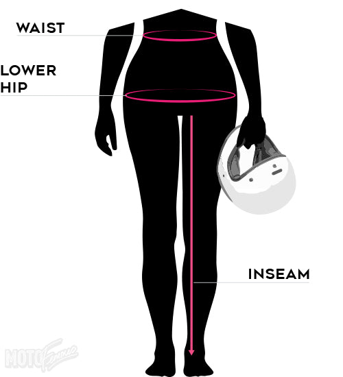 GoGo Gear Womens Tall Kevlar Motorcycle Leggings Size Guide -Moto Est.