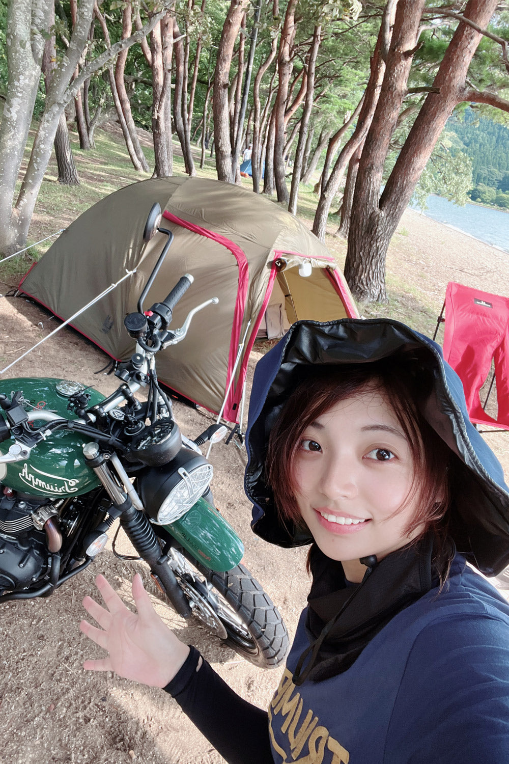 her story meg kanai motorcycle camping