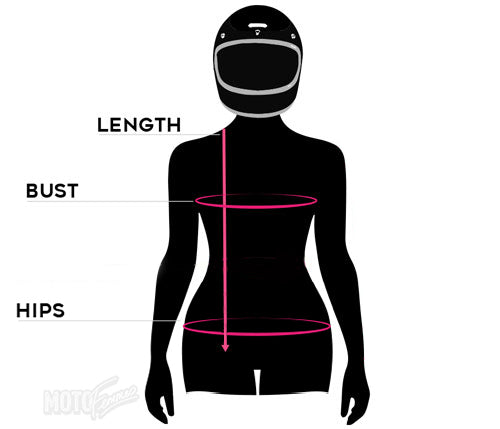 Atwyld Women's Pursuit Garage Motorcycle Jacket Size Chart
