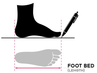 foot bed size chart