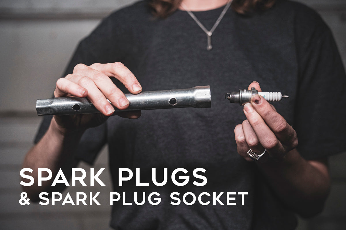 Spark plugs & spark plug socket for motorcycle