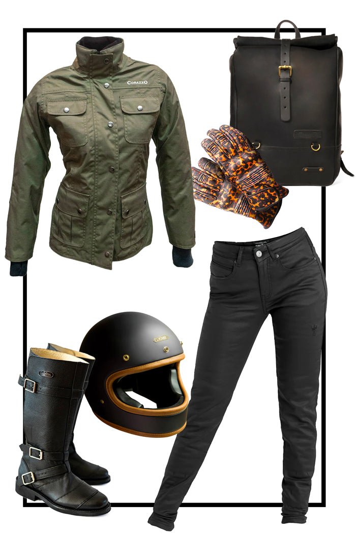 style rider womens motorcycle outfit winter 2022