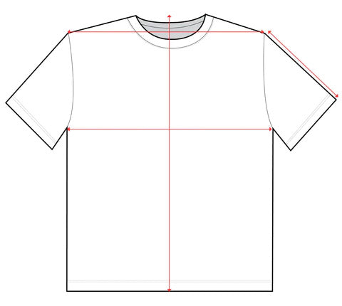 Pando Moto T-shirt Size Chart