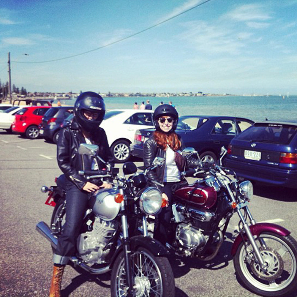 Tamara and Ruth on one of our first longer rides.