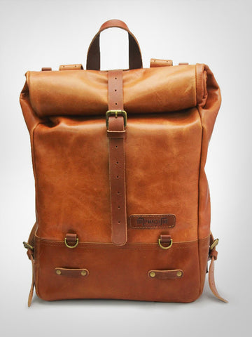 hand made leather backpack satchel for father's day