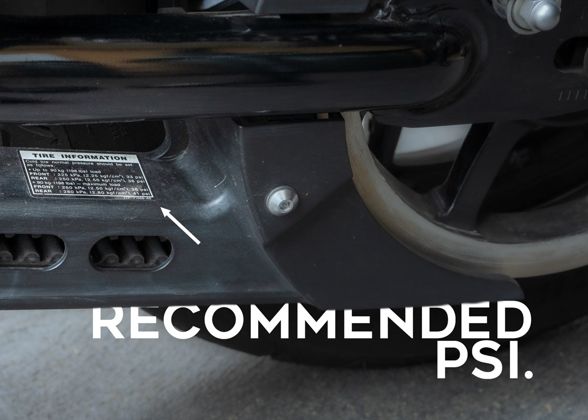 where to find your tyre recommended psi