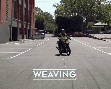 how to weave on a motorcycle