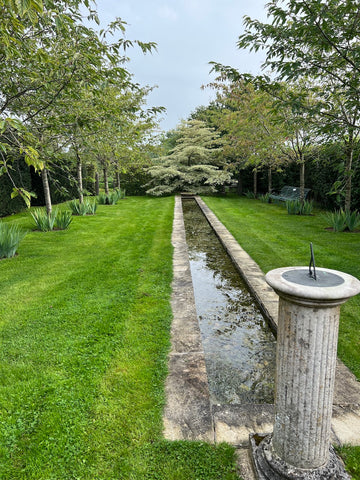 Looking down the rill at Charlton Farm