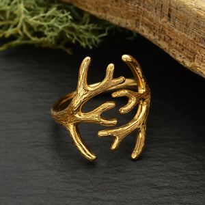 Adjustable Antler Ring - Bronze - Valhalla's Gate