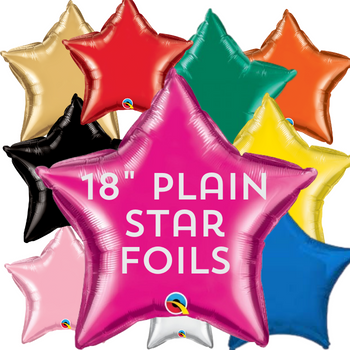 Plain Stars Shape Foils 18"