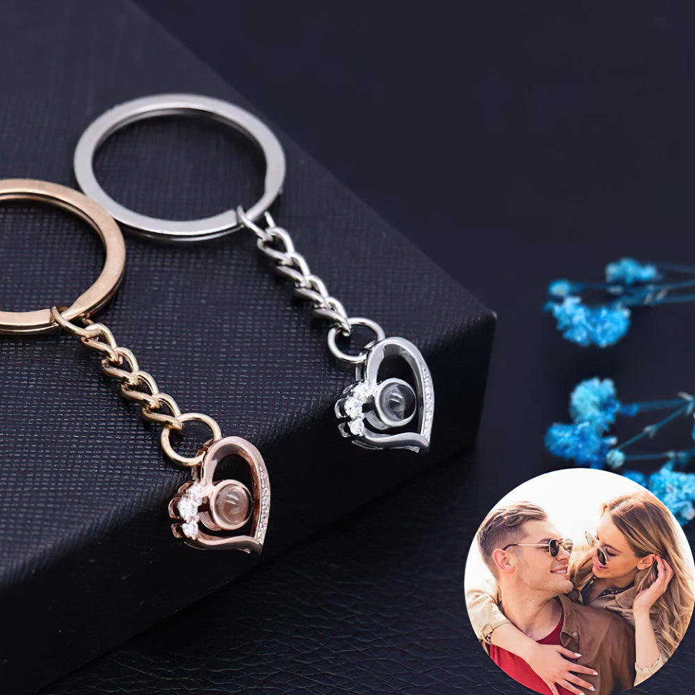 Custom Heart Shaped Projection Keychain - My Film Keychain