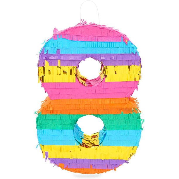 Small Circus Number 1 Pinata for 1st Birthday, Gold Foil Carnival Theme  Party Decorations, 16.5 x 13 x 3 In