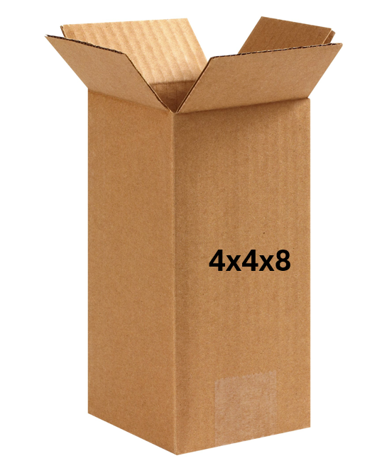 4x4x8 (200 lb) | SINGLE CARDBOARD BOX - TALL