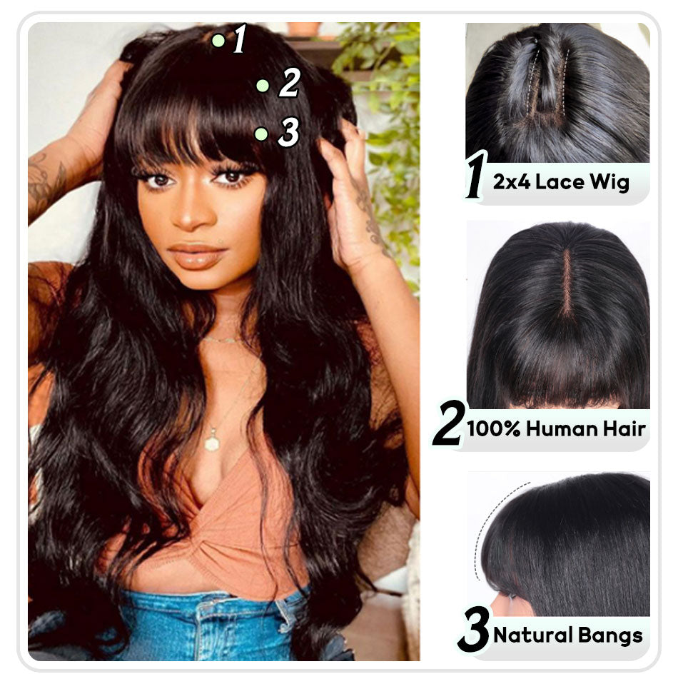 jerry curly lace closure wig with bang