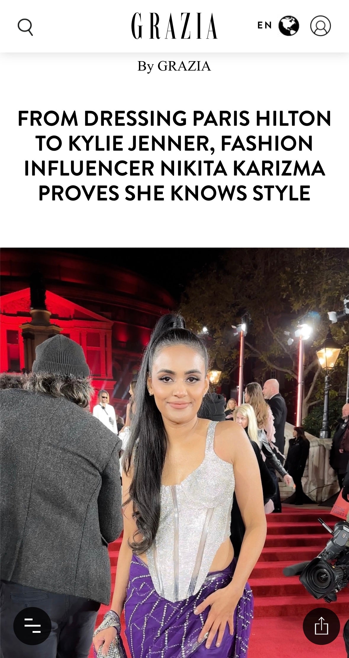 grazia magazine Nikita Karizma