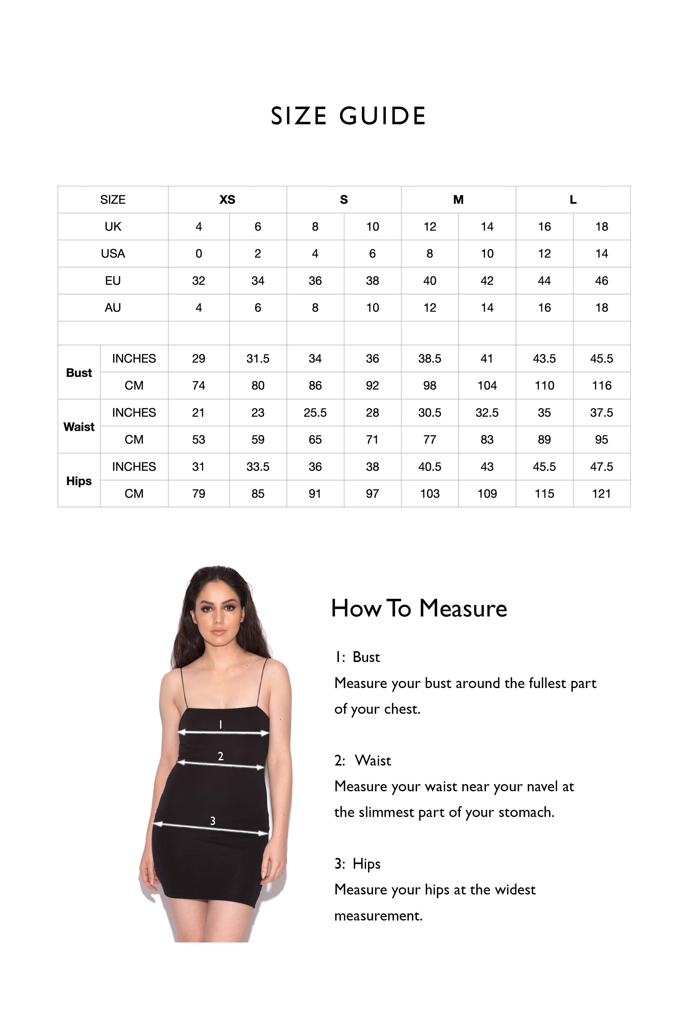 Nikita Karizma size guide 