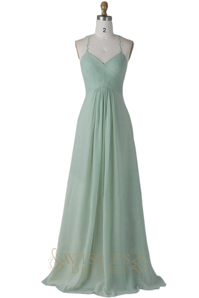 sage chiffon bridesmaid dresses