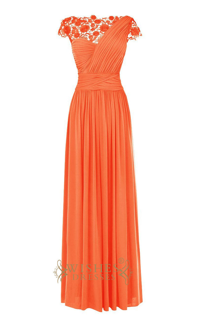 long orange gown