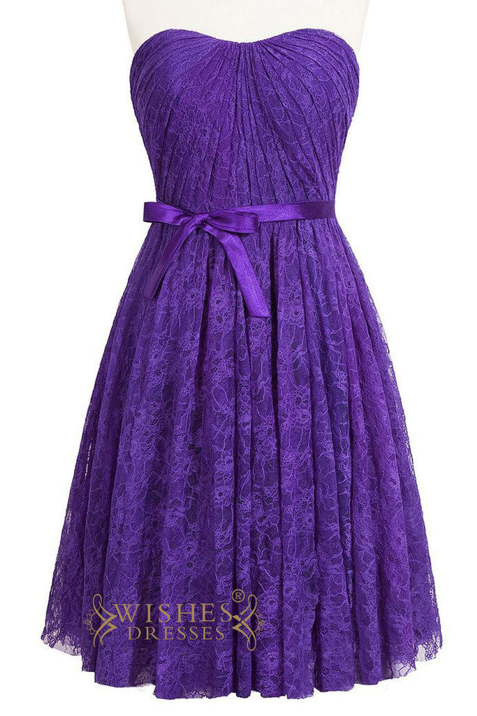 purple lace bridesmaid dress