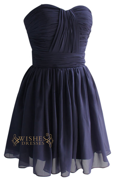 Sweetheart Strapless Criss-cross Bridesmaid Dress Am96