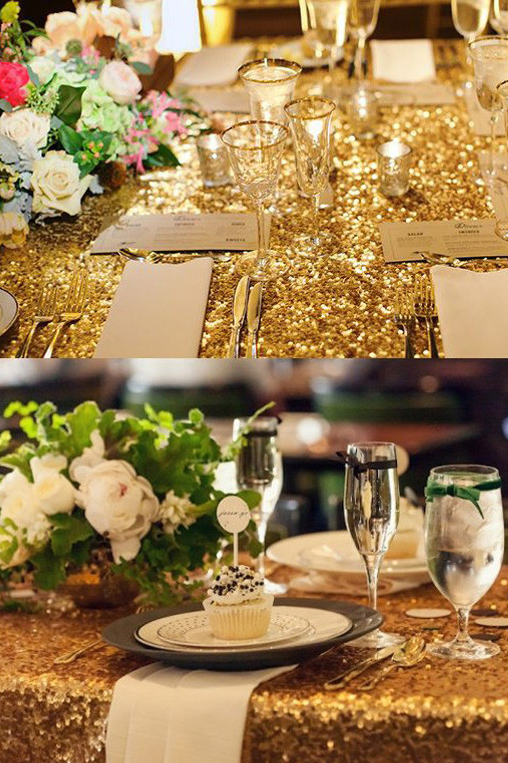 Sequins Tablecloth For Wedding Decoration 5178 Inch AM534