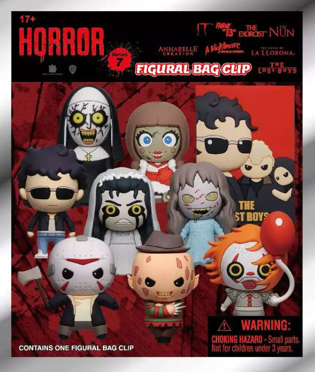 3D Figural Foam Bag Clip Horror Series 7 Mystery Pack (1 random)