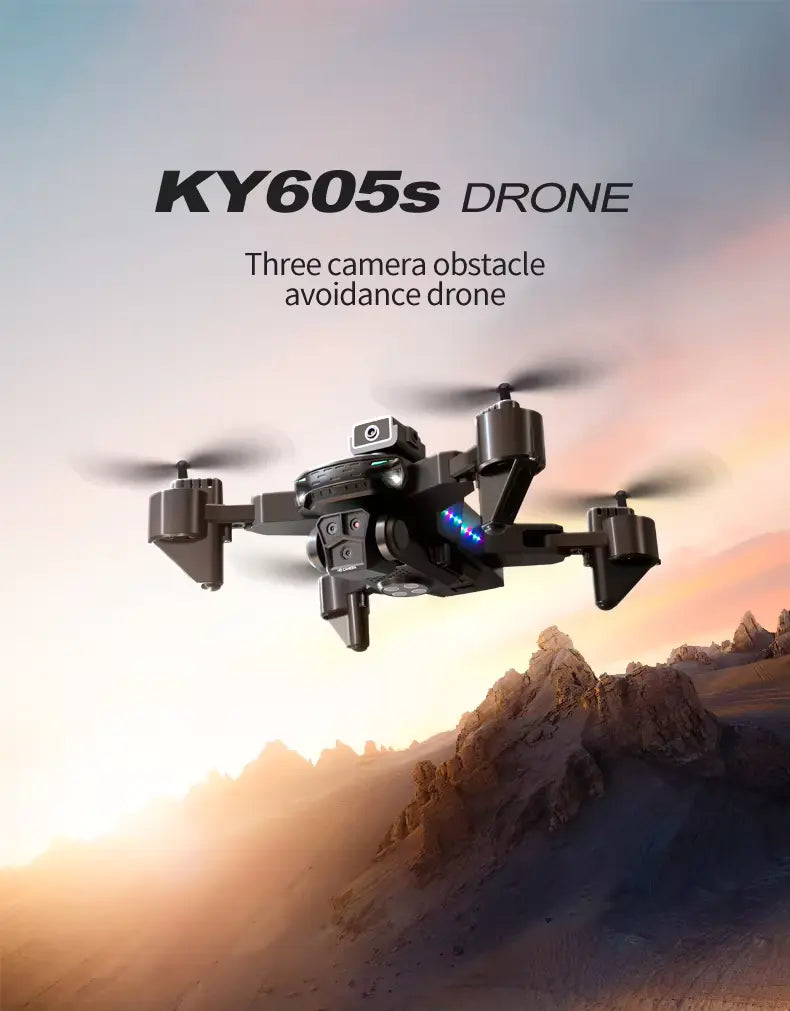 Drone flying above urban cityscape capturing panoramic view