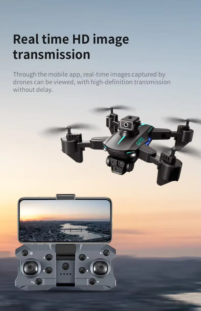 Dynamic flying drone with wide-angle motion capture
