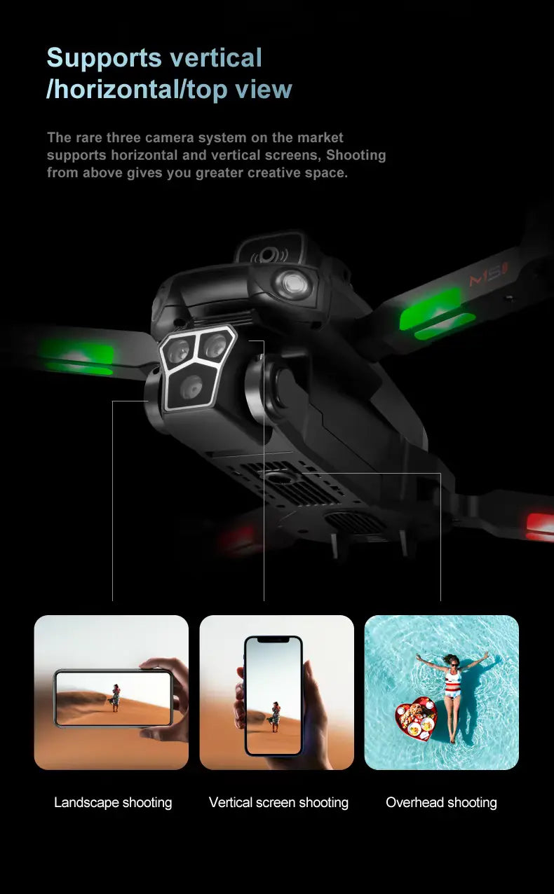 Foldable drone showing ease of storage after flight
