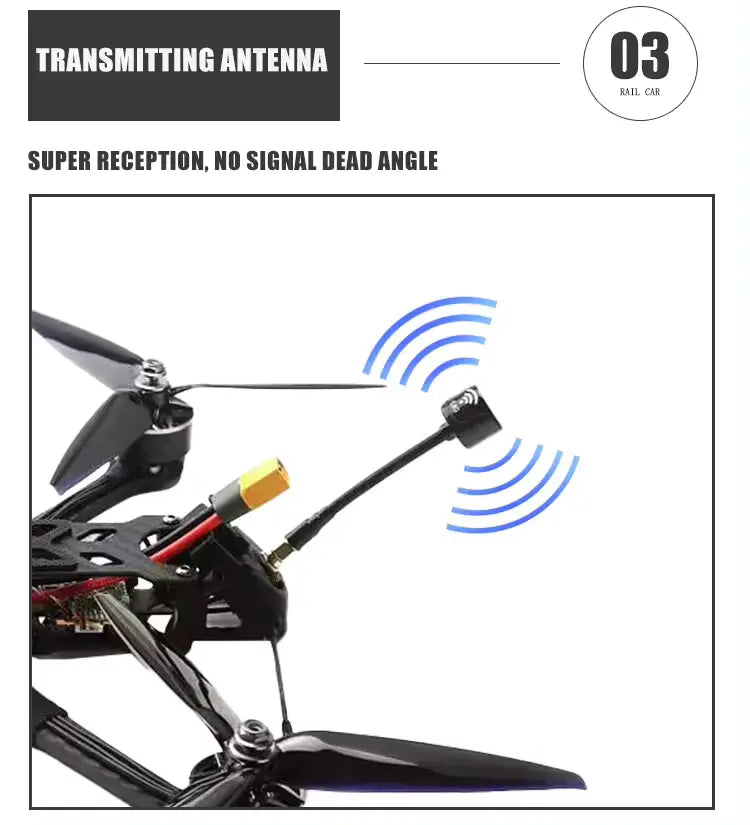 Wireless FPV Drone with ELRS Receiver for Stable Long-Distance Flight