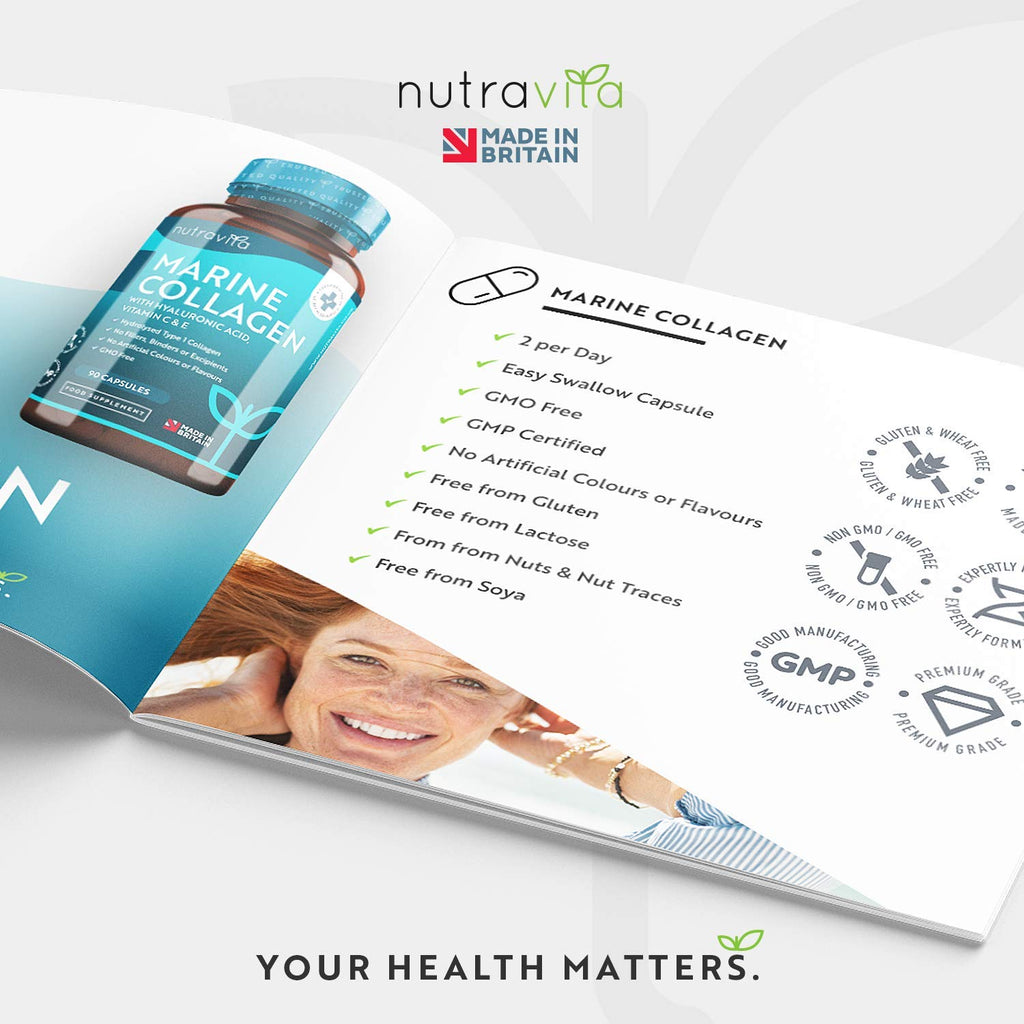 Hydrolysed Marine Collagen with Hyaluronic Acid – Nutravita