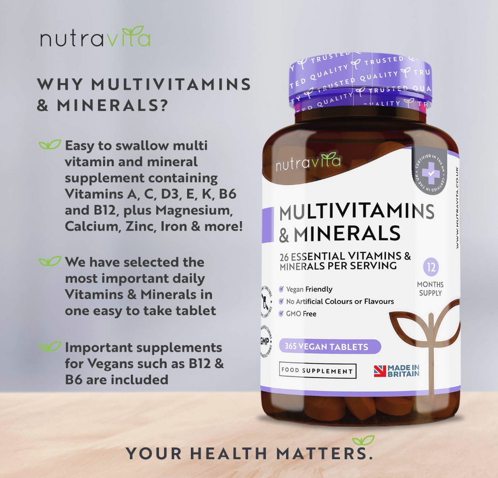 Multivitamins Complex with 26 Essential Vitamins & Minerals 365 Vega