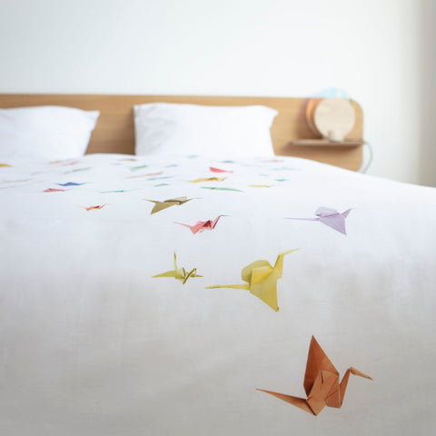 Duvet cover from SNURK with the Crane Birds print