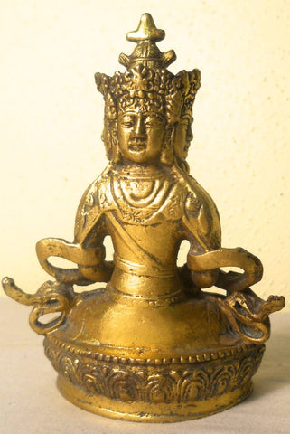 Vintage Gold Gilt Bronze Buddha Statue (8516) – ANTIQUE BY ZRM