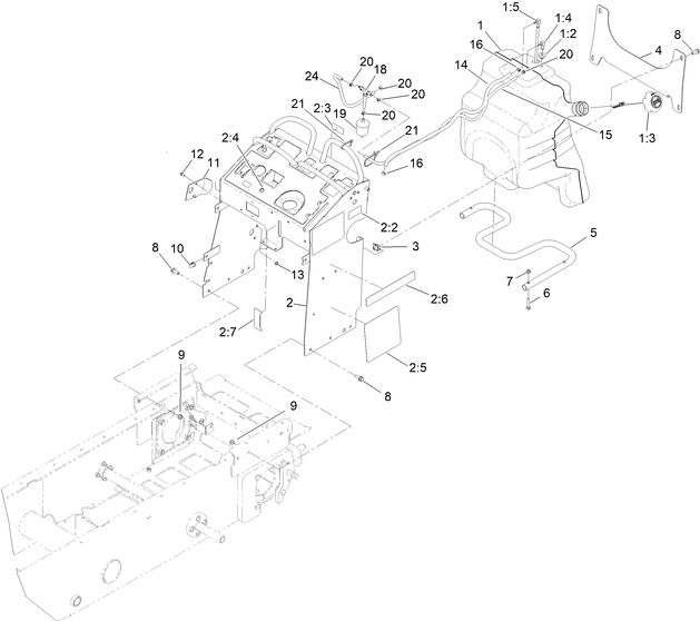 fuel system for toro mud buggy model 68138