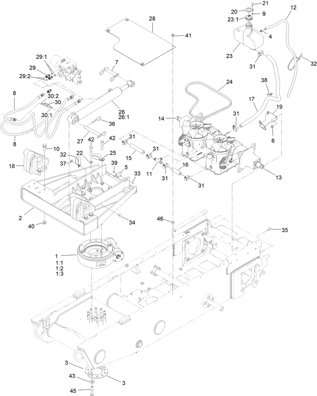 hydraulic drive diagram for toro swivel mud buggy