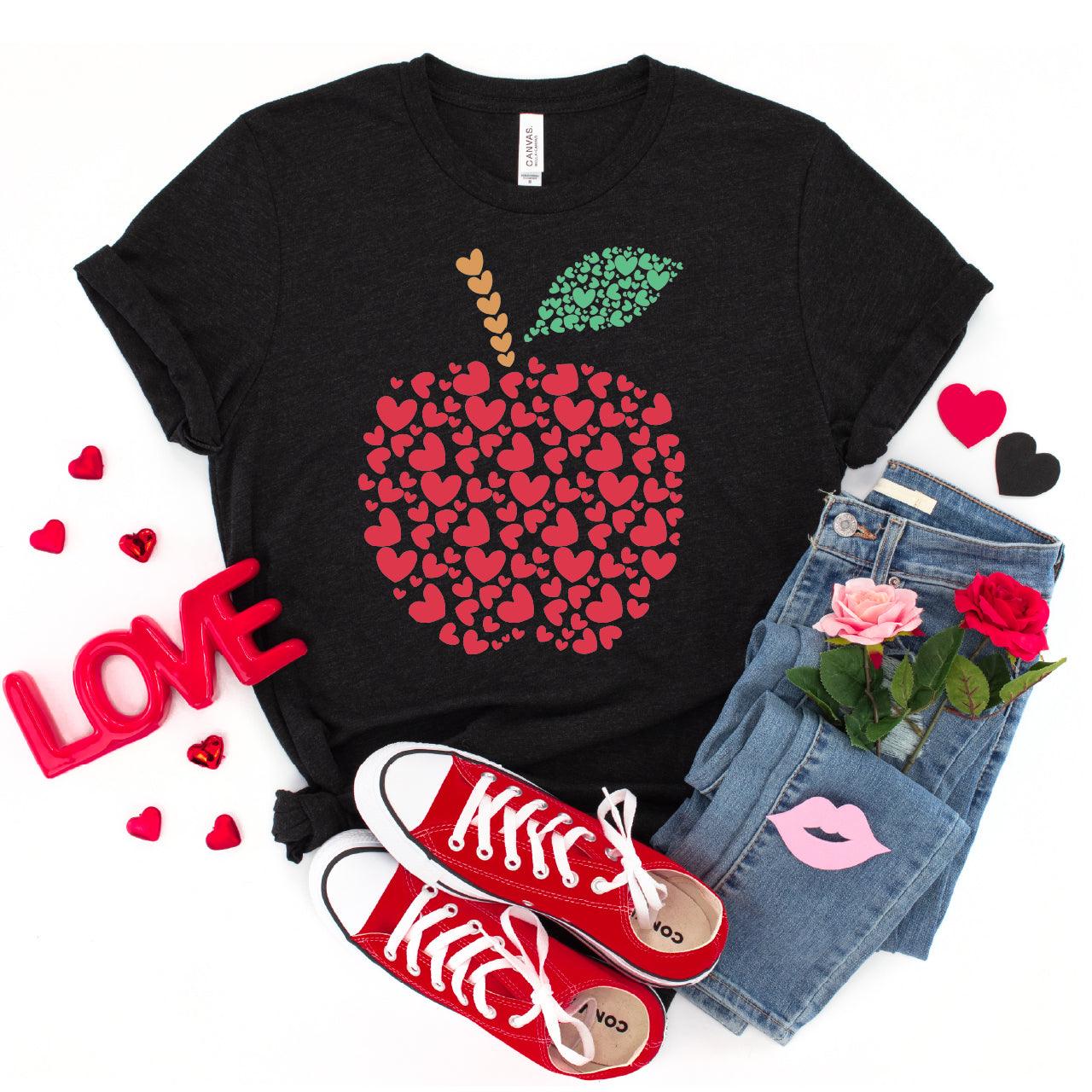Love Ready to Press Sublimation HTV or DTF Transfer Teachers Gift Heat  Transfer Valentines School Apple Appreciation Gift 