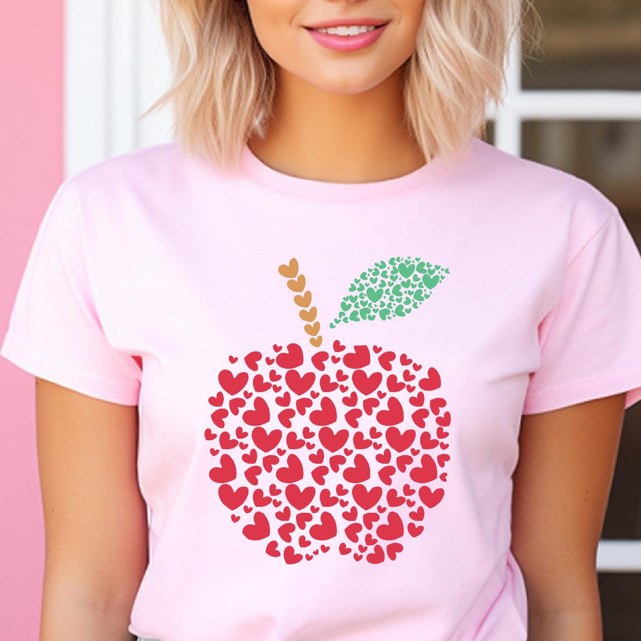 Love Ready to Press Sublimation HTV or DTF Transfer Teachers Gift Heat  Transfer Valentines School Apple Appreciation Gift 