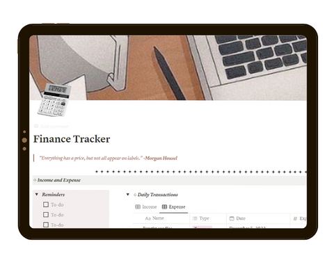 Aesthetic-Notion-Finance-Tracker-Template