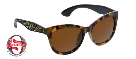 Peepers Caliente tortoise sunglasses Oprah's Favorite on white background