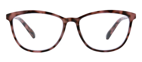 Peepers Bengal blue light glasses in pink tortoise