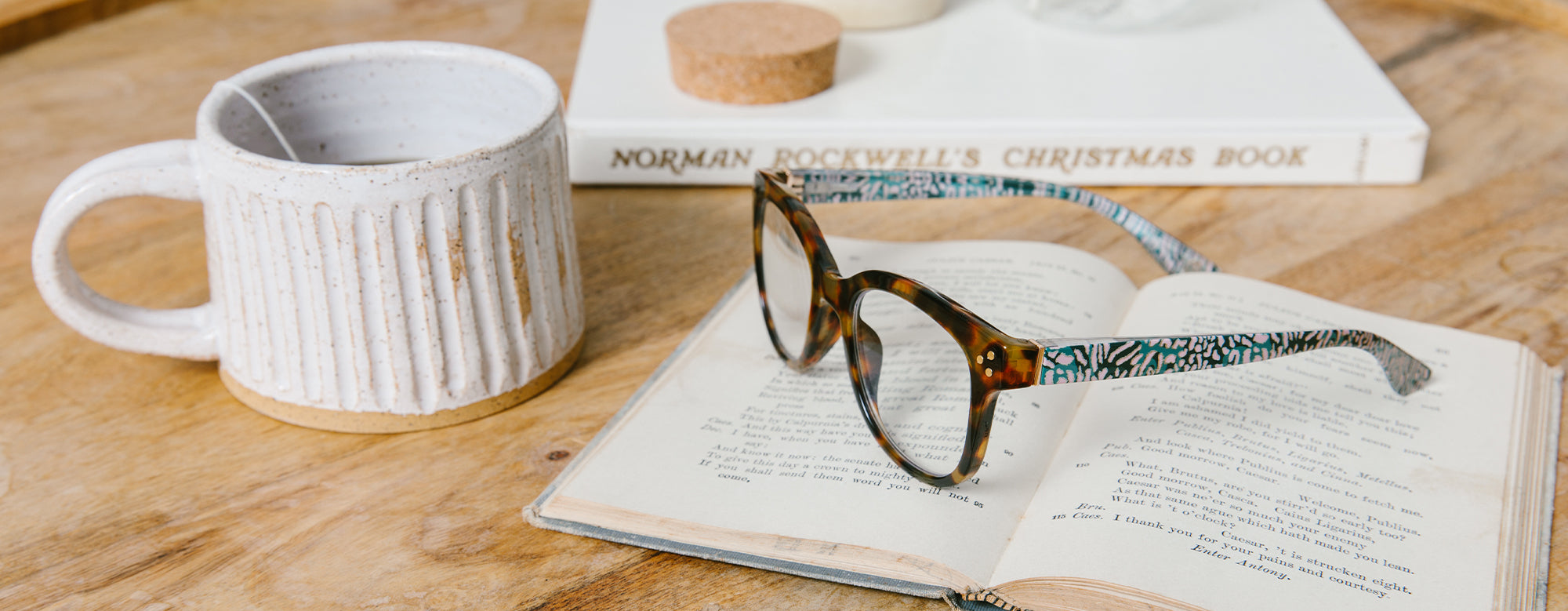 Peepers reading glasses on a book