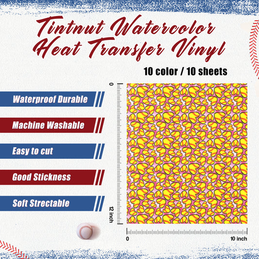 Tintnut Puff Vinyl Heat Transfer - 10inches x 6ft 3D Pastel Red Puff HTV  Roll Heat Transfer Vinyl Foaming Colorful Puffy Iron on Vinyl for T-Shirts