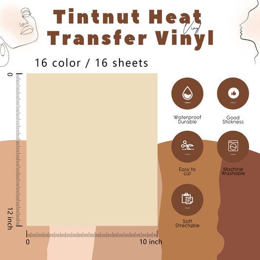 Tintnut Puff Vinyl Heat Transfer - 30 Sheets 12 x 10inches 3D Puff