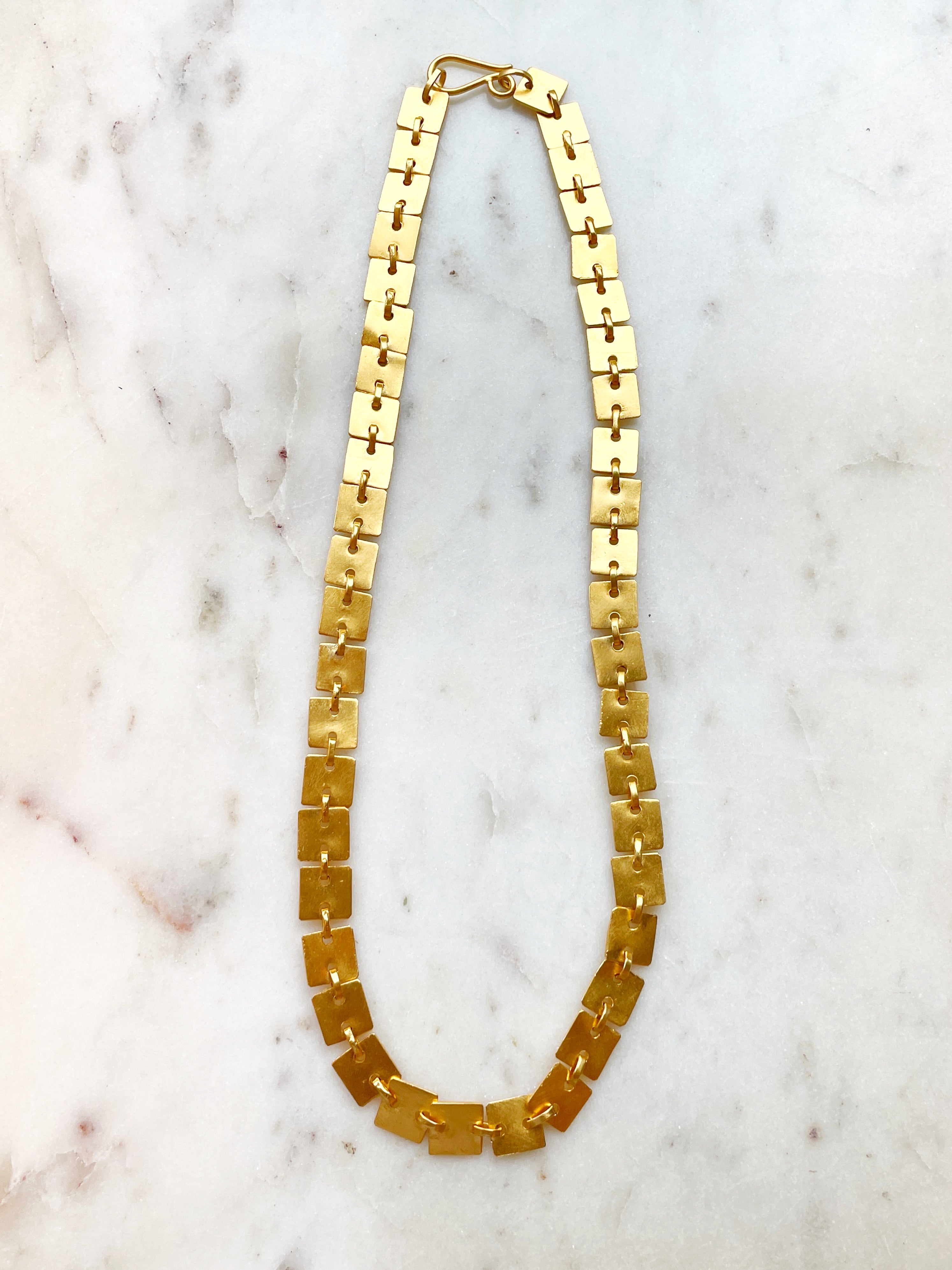 Flat Square Chain - Gold