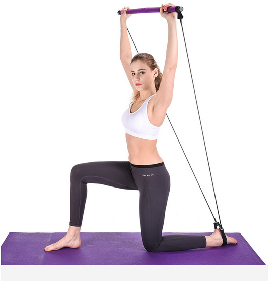 Fitness Yoga Pilates Bar Portable Gym Accessories Sport Elastic