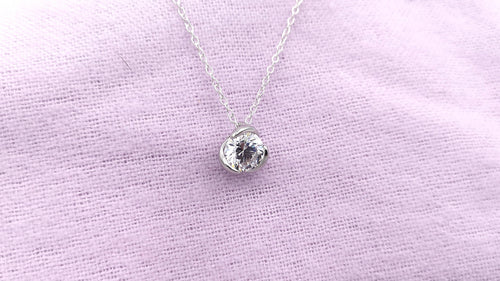 Round Cut Diamond Necklace Available Through Argemti Luxus