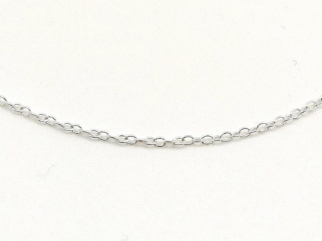 Silver trace chain on a white background