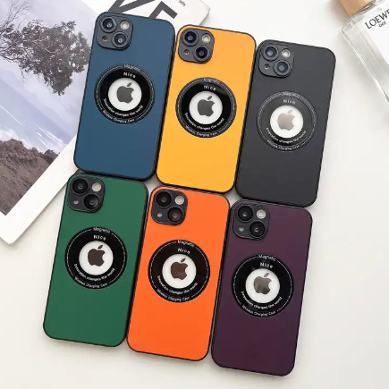 Case Magsafe Colors Blindex Luxo Proteção Câmera P/ iPhone
